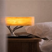 MESUN Bedside Table Lamp Bluetooth Speaker and Wireless Charger Sleep Dimming Tree Light Wireless Charging Desk Lamp